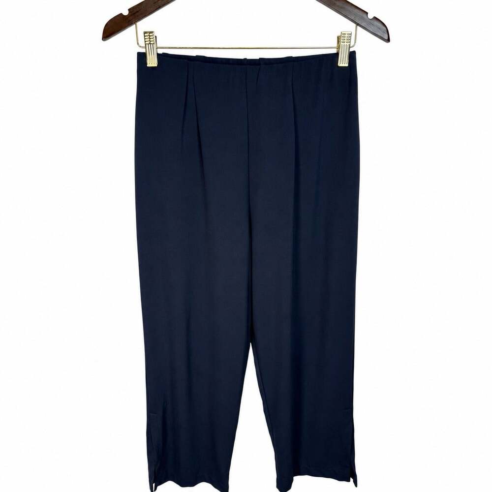 Kathy Landau On-The-Go Style Capri Pants Sz Navy Blue Stretch Pull On